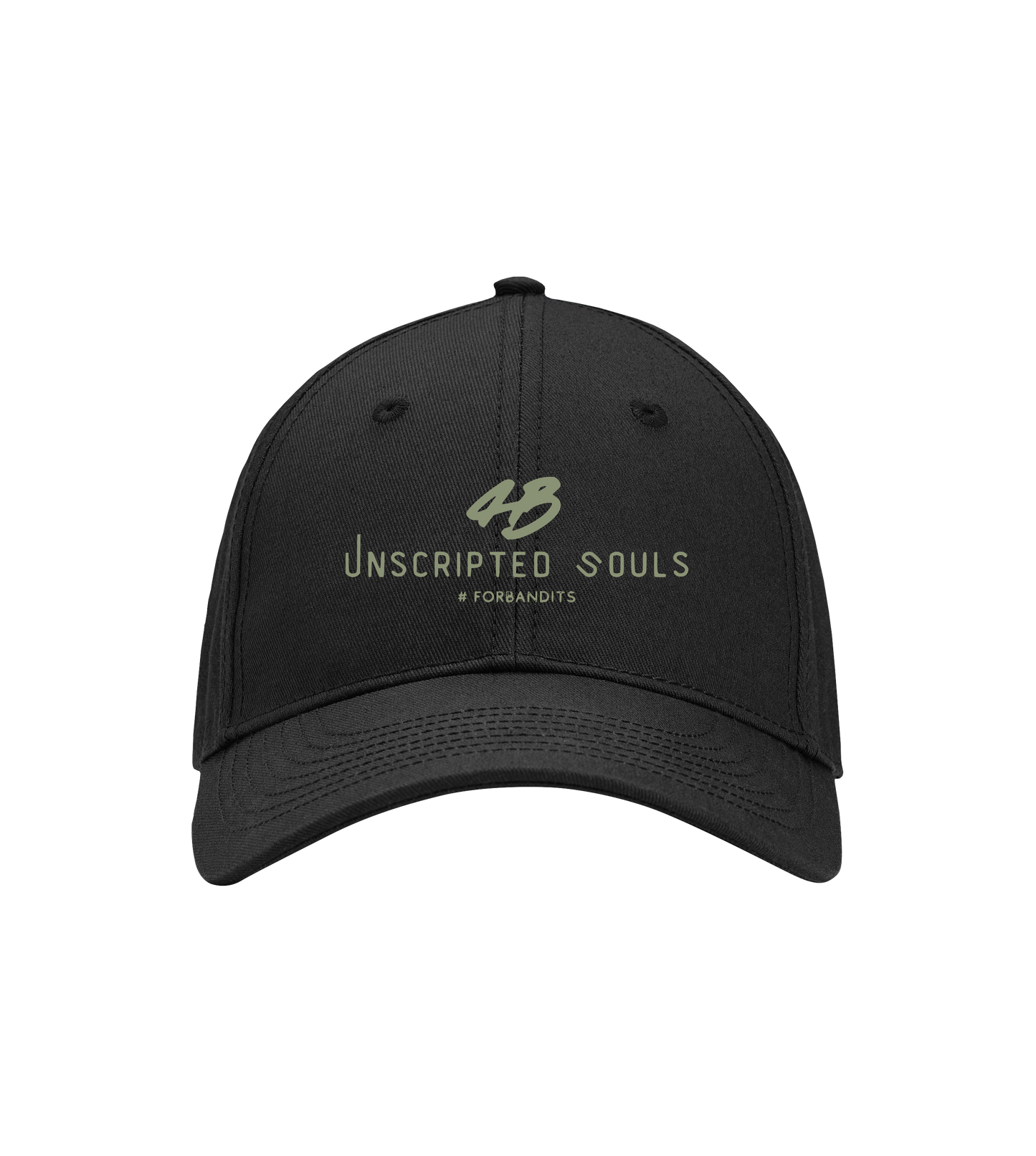 Unscripted Souls # Baseballcap + Dusty Olive Logo