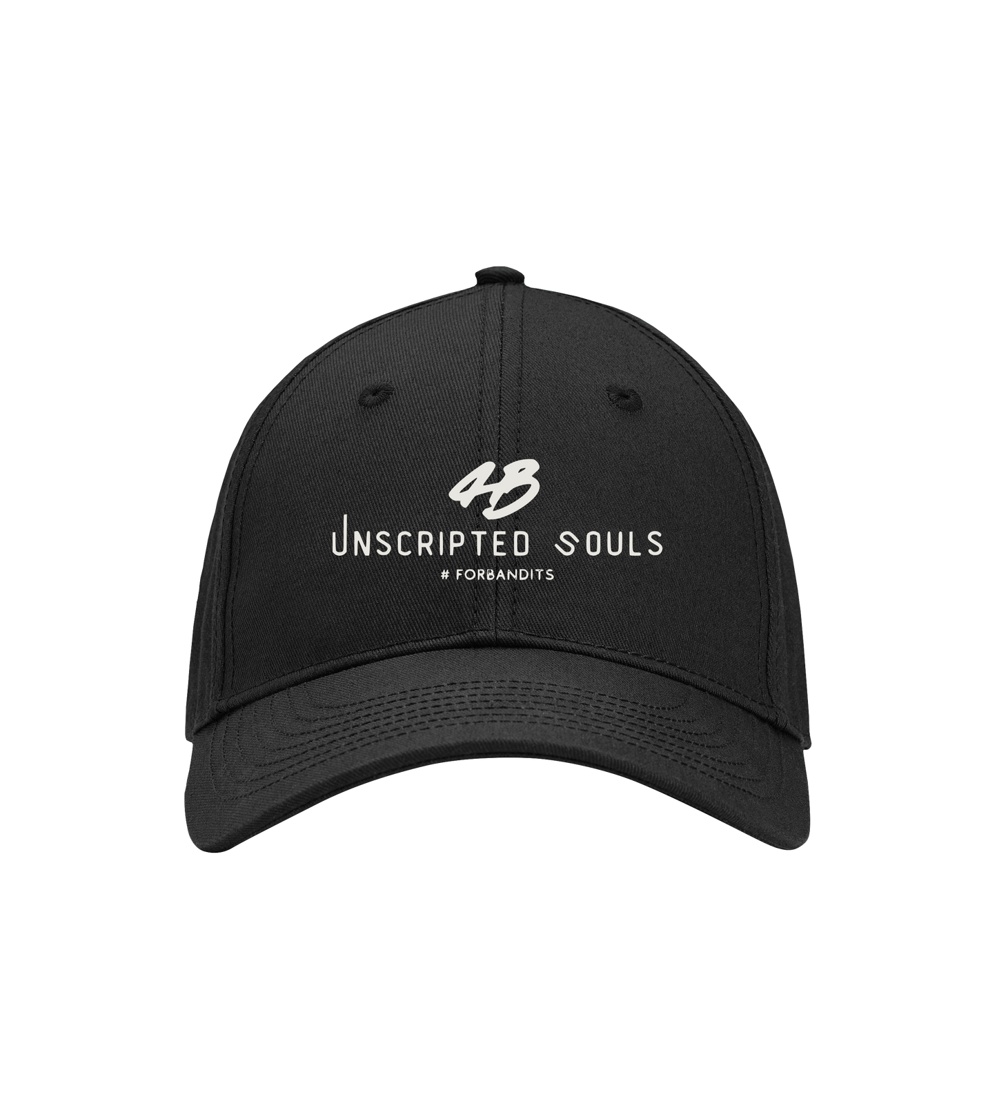 Unscripted Souls # Baseball Cap + Bone White Logo
