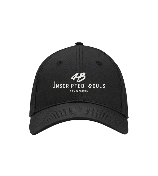 Unscripted Souls # Baseball Cap + Bone White Logo