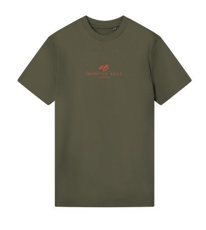 Unscripted Souls # Classic Tee + Burnt Red print