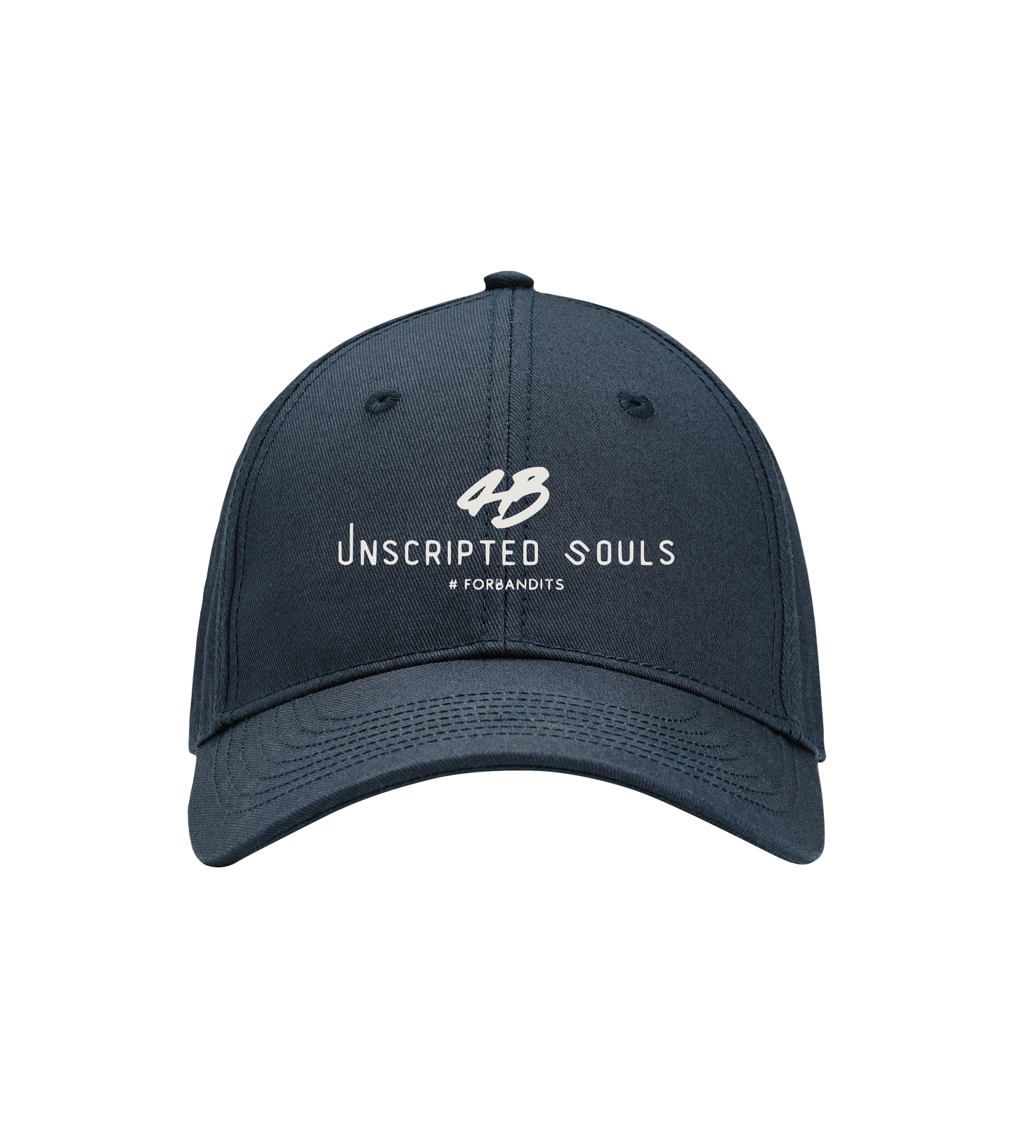 Unscripted Souls # Baseball Cap + Bone White Logo
