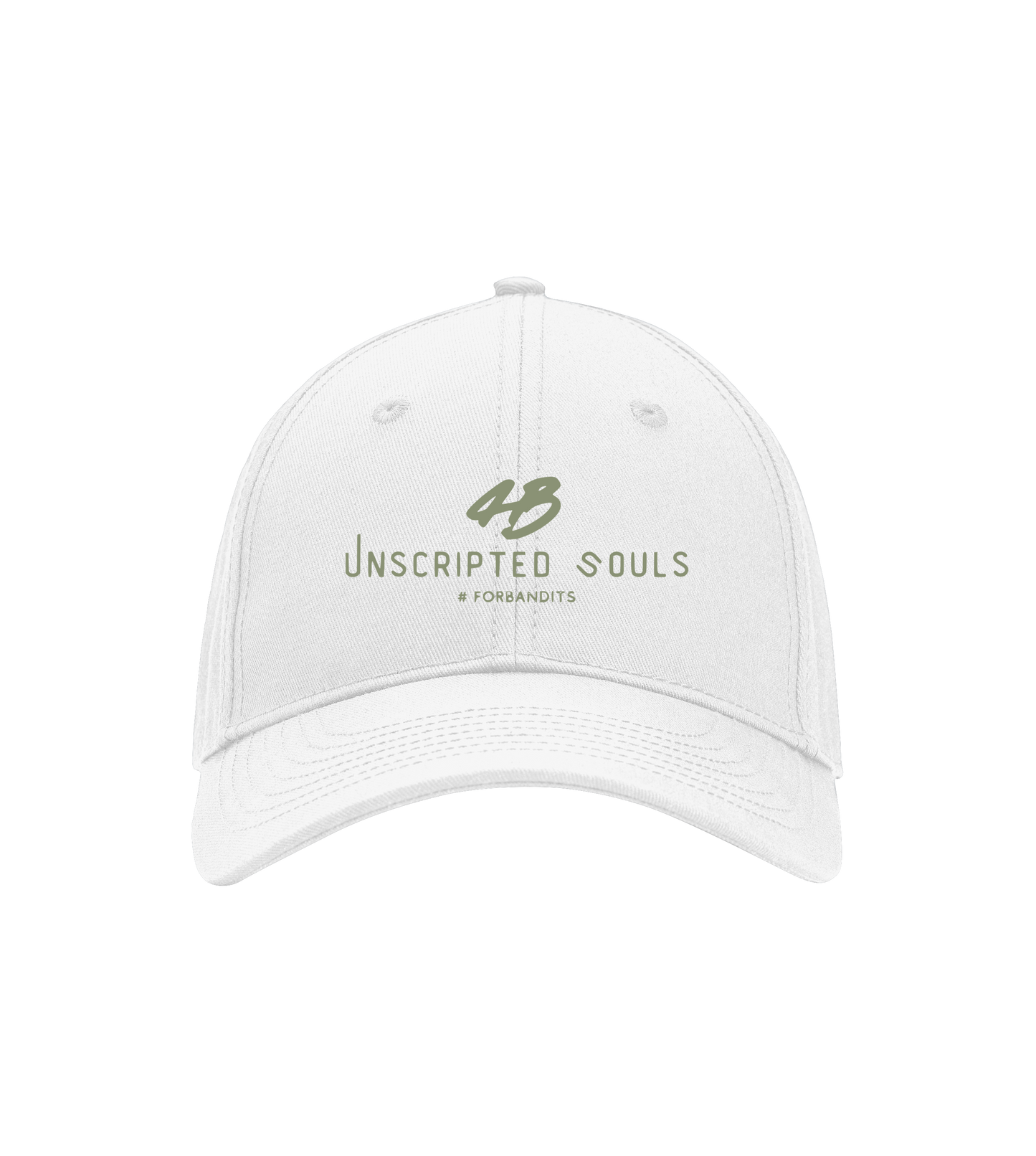 Unscripted Souls # Baseballcap + Dusty Olive Logo